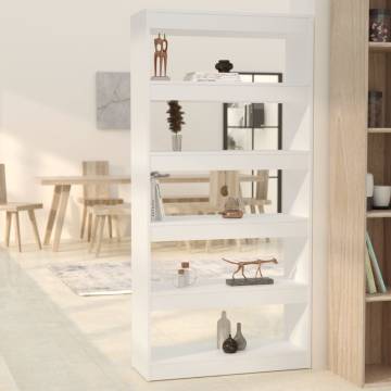 Stylish White Book Cabinet/Room Divider - 80x30x166 cm