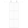 Sliding Door White 76x205 cm - Tempered Glass & Aluminium