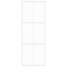 Sliding Door White 76x205 cm - Tempered Glass & Aluminium