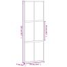 Sliding Door White 76x205 cm - Tempered Glass & Aluminium