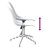 Trendy Swivel Dining Chairs - 2 pcs White PP | HipoMarket