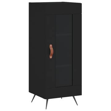 Elegant Highboard Black - 34.5x34x180 cm Engineered Wood