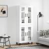 Highboard High Gloss White 69.5x34x180 cm Engineered Wood Colour high gloss white Quantity in Package 1 Model 2 glass doors 