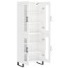 Stylish Highboard High Gloss White - 69.5x34x180 cm