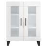 Stylish Highboard High Gloss White - 69.5x34x180 cm