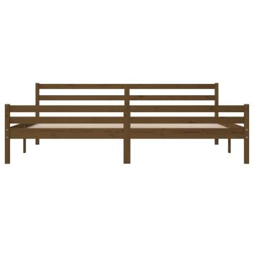 Honey Brown Solid Wood Bed Frame 180x200 cm Super King Size