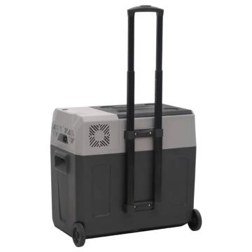 Portable Cool Box with Wheels - 30L Black & Grey | HipoMarket