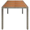 Garden Table with Wooden Top - Grey 190x90 cm | Hipomarket