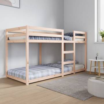 Elegant Solid Wood Pine Bunk Bed 80x200 cm - Hipomarket