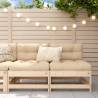 Middle Sofas with Cushions - Solid Pine, 2 pcs Garden Set