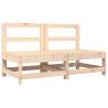 Middle Sofas with Cushions - Solid Pine, 2 pcs Garden Set