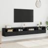 Stylish Black TV Wall Cabinets - 2 pcs | Hipomarket UK