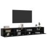 Stylish Black TV Wall Cabinets - 2 pcs | Hipomarket UK