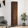 Highboard Brown Oak 34.5x34x180 cm Engineered Wood Colour brown oak Quantity in Package 1 Model 1 wood door 