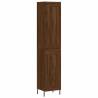 Stylish Highboard in Brown Oak - 34.5x34x180 cm