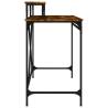 Desk Smoked Oak 100x50x90 cm | Industrial Engineered Wood & Iron