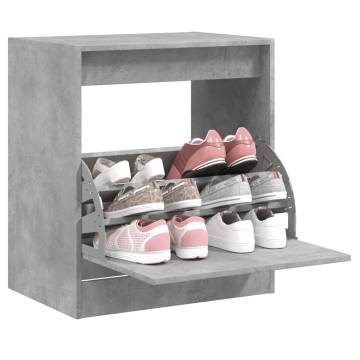 Shoe Cabinet Concrete Grey 60x42x69 cm - Organised Storage