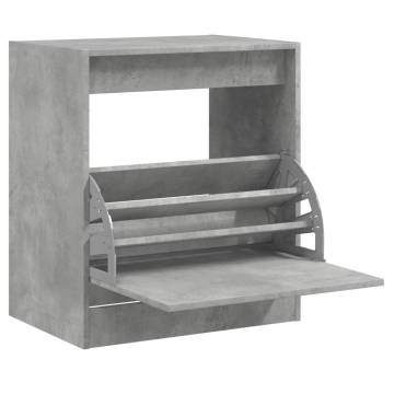 Shoe Cabinet Concrete Grey 60x42x69 cm - Organised Storage