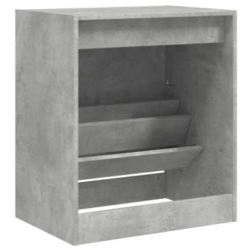 Shoe Cabinet Concrete Grey 60x42x69 cm - Organised Storage