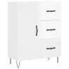 Stylish Highboard in High Gloss White - 69.5x34x180 cm