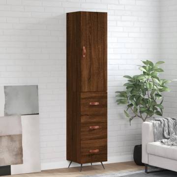 Stylish Highboard Brown Oak - Elegant Storage Solution