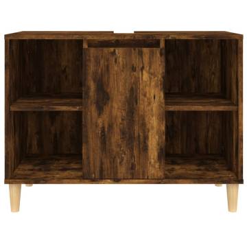 Sink Cabinet Smoked Oak 80x33 cm - Stylish & Durable