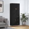 Highboard Black 69.5x34x180 cm Engineered Wood Colour black Quantity in Package 1 Model 1 door 3 drawers 