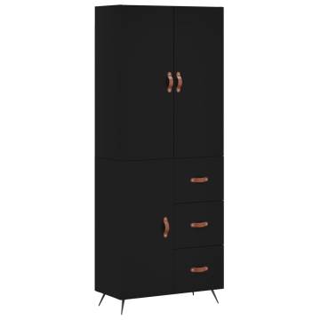 Stylish Highboard Black 69.5x34x180 cm | HipoMarket