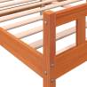 Bed Frame with Headboard Wax Brown 160x200 cm Solid Wood Pine