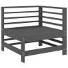 6 Piece Garden Lounge Set - Grey Solid Wood Pine