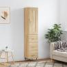 Highboard Sonoma Oak 34.5x34x180 cm Engineered Wood Colour sonoma oak Quantity in Package 1 Model 3 drawers 