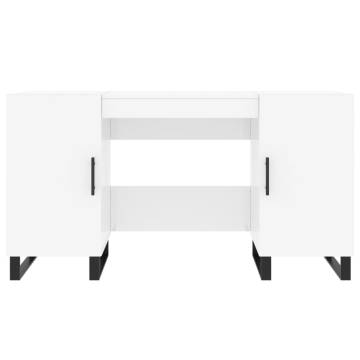 High Gloss White Desk - 140x50 cm | Stylish & Practical