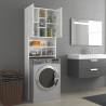 Washing Machine Cabinet High Gloss White - Stylish Storage