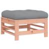 Stylish Garden Footstools with Cushions - 2pcs Solid Wood Douglas