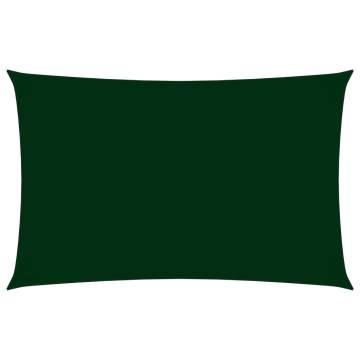 Dark Green Sunshade Sail 3x6 m | Oxford Fabric | HipoMarket