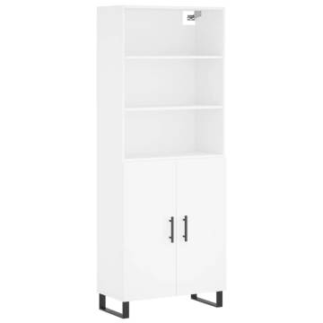 Elegant Highboard White 69.5x34x180 cm - Stylish Storage