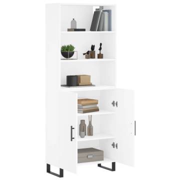 Elegant Highboard White 69.5x34x180 cm - Stylish Storage