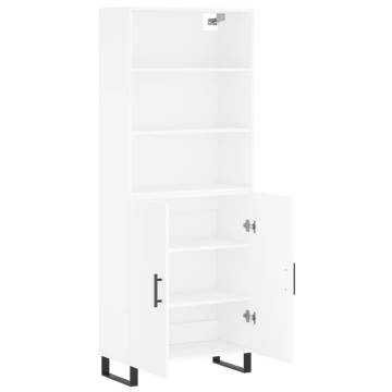 Elegant Highboard White 69.5x34x180 cm - Stylish Storage