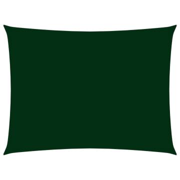 Sunshade Sail Oxford Fabric 5x7m - Dark Green | HipoMarket