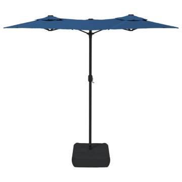 Double-Head Parasol Azure Blue 316x240 cm | Hipo Market