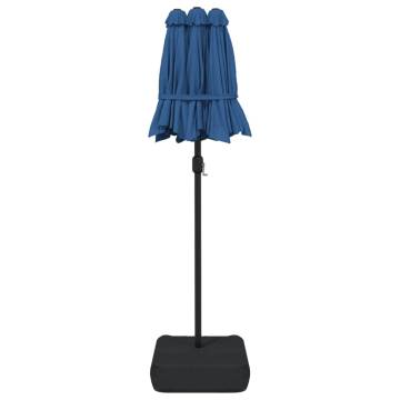 Double-Head Parasol Azure Blue 316x240 cm | Hipo Market