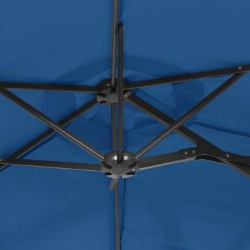 Double-Head Parasol Azure Blue 316x240 cm | Hipo Market