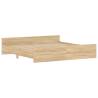 Sonoma Oak Bed Frame with Headboard & Footboard 200x200 cm