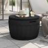 3-in-1 Garden Storage Box Black Polypropylene Colour black 