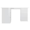 High Gloss White Corner Desk - Stylish & Durable 145x100 cm