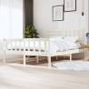 Bed Frame White Solid Wood 160x200 cm Colour white Size 160 x 200 cm 