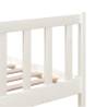 White Solid Wood Bed Frame 160x200 cm - Timeless Design