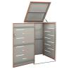 Single Wheelie Bin Shed - Stainless Steel | Hipomarket