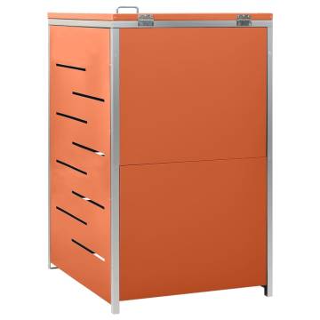 Single Wheelie Bin Shed - Stainless Steel | Hipomarket