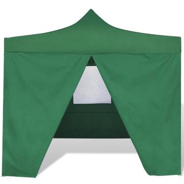 Foldable Tent 3x3m with 4 Walls - Green Outdoor Event Canopy